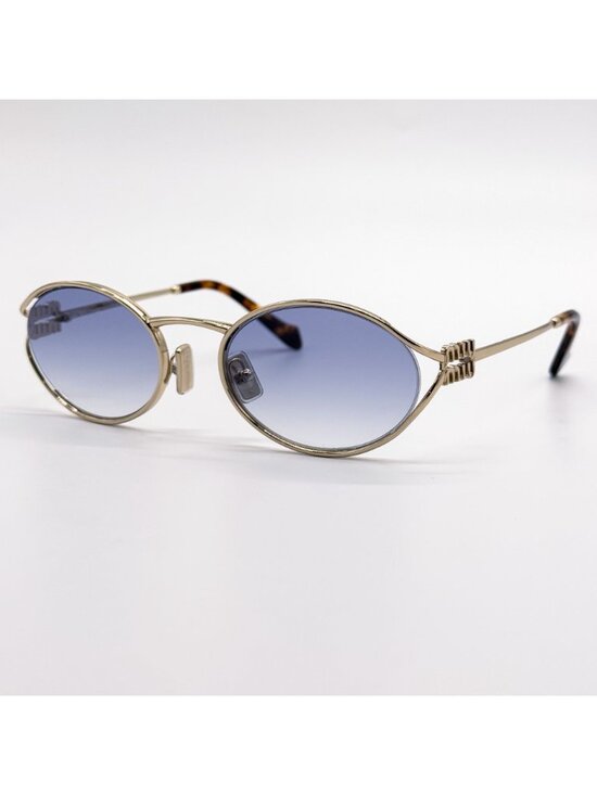 NEW MIU MIU SUNGLASSES MU52YS ZVN80O WOMEN GOLD/BLUE MU 52YS, SMU 52Y EYEWEAR main image 6